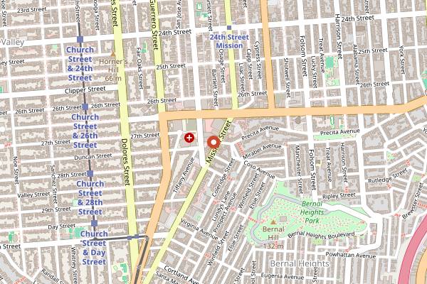 Map showing El Rio in San Francisco