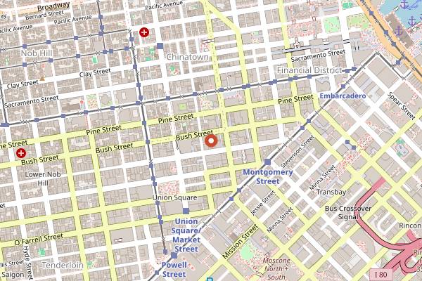 Map showing Harlan Records in San Francisco
