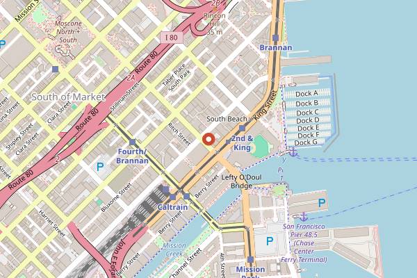 Map showing Kaiyo Rooftop in San Francisco
