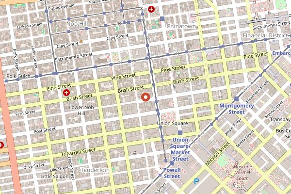 Map showing Pacific Cocktail Haven in San Francisco