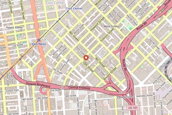 Map showing Powerhouse in San Francisco