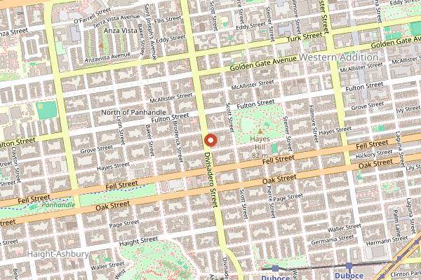 Map showing The Independent in San Francisco