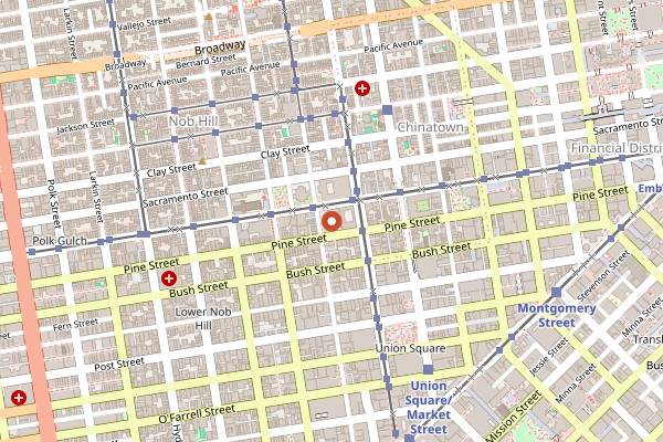 Map showing Top of the Mark in San Francisco