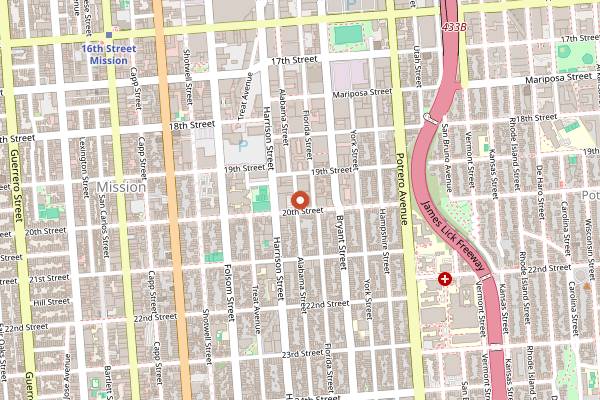 Map showing True Laurel in San Francisco