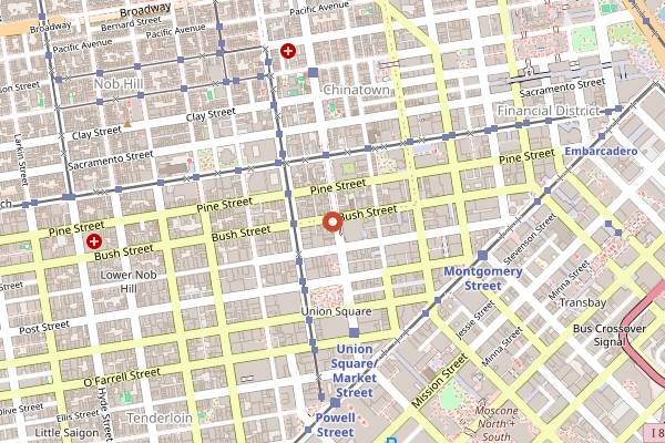 Map showing Tunnel Top in San Francisco