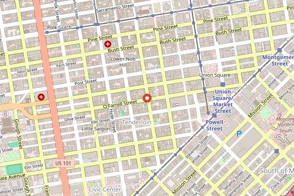 Map showing Wilson and Wilson in San Francisco