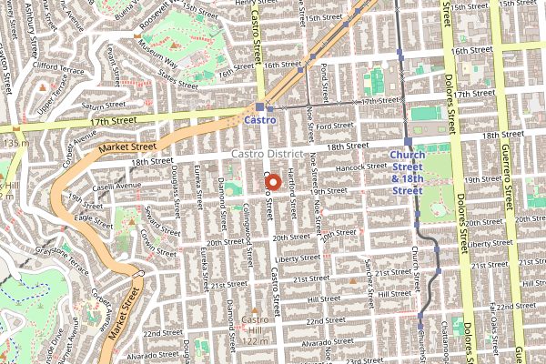Map showing Anchor Oyster Bar in San Francisco