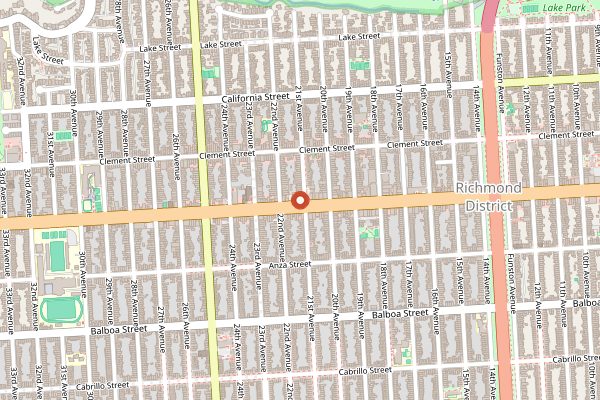 Map showing Dragon Beaux in San Francisco