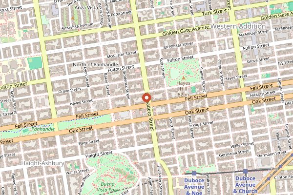 Map showing Nopa in San Francisco