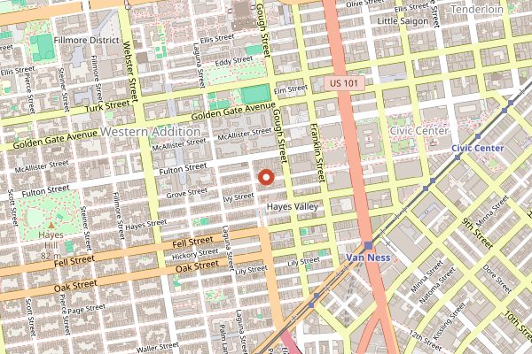 Map showing Birba in San Francisco