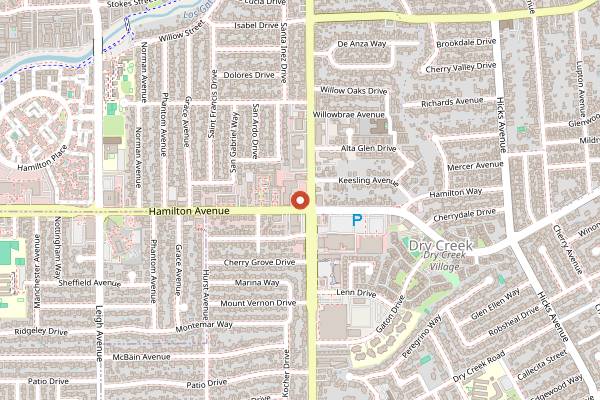 Map showing Preligen's Artisan Bakery in San Jose