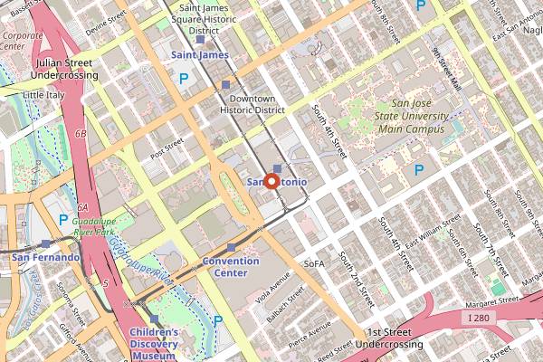 Map showing Eos and Nyx in San Jose