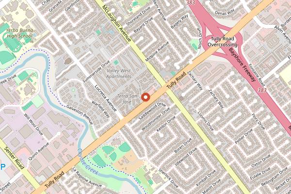 Map showing Com Tam Dat Thanh in San Jose