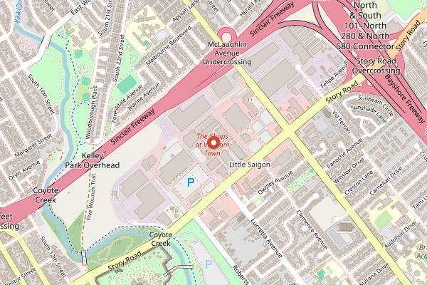 Map showing Pho Ha Noi San Jose in San Jose
