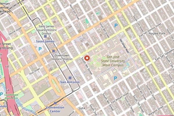 Map showing Nirvana Soul - Dr. MLK Jr. Library in San Jose