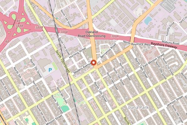 Map showing Chez Sovan in San Jose
