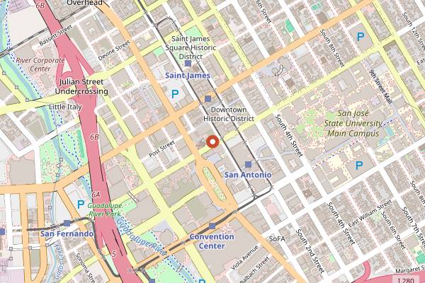 Map showing Mezcal in San Jose