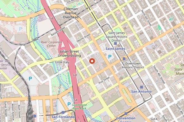 Map showing SP2 Communal Bar + Restaurant in San Jose