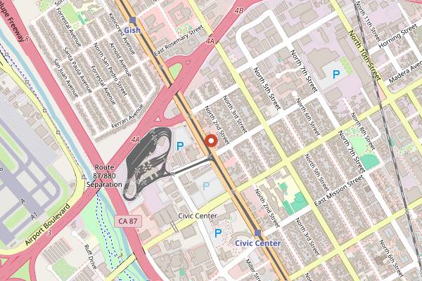 Map showing Karimi Restaurant in San Jose