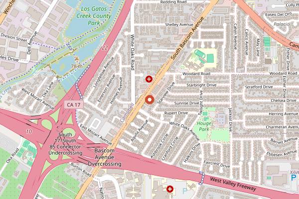 Map showing Pars Kosher Market & Deli in San Jose