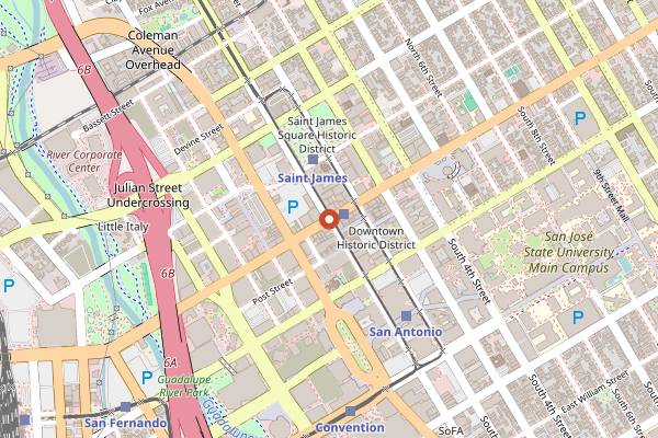 Map showing Nikkei Matsuri Festival in San Jose