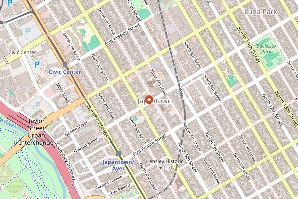 Map showing Roy's Station Coffee and Teas in San Jose