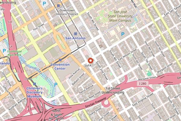 Map showing The Ritz in San Jose