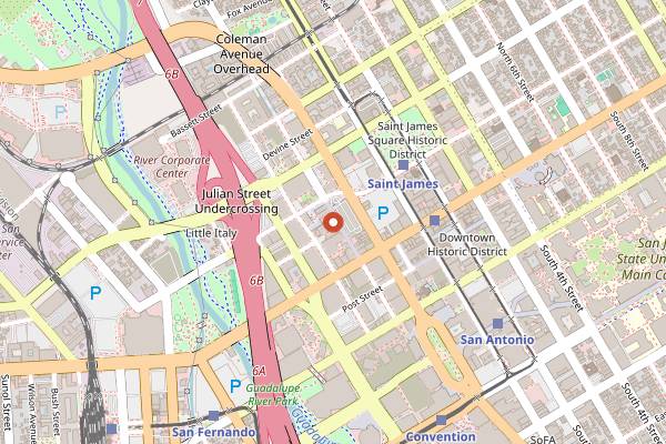 Map showing Firehouse No.1 Gastropub in San Jose