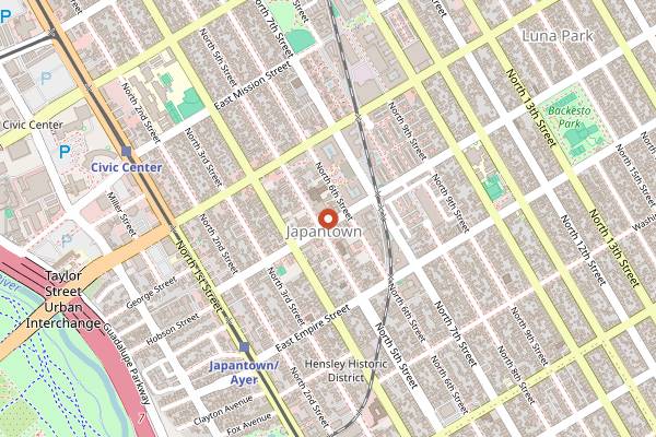 Map showing Kaita Restaurant in San Jose