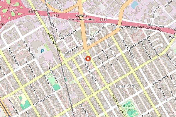 Map showing Mariscos Costa Alegre in San Jose