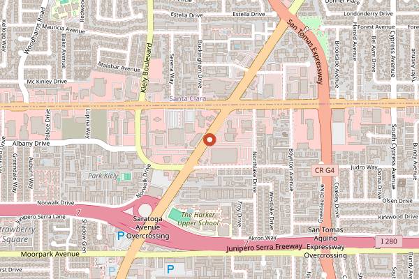 Map showing Tacos Santiaguito in San Jose