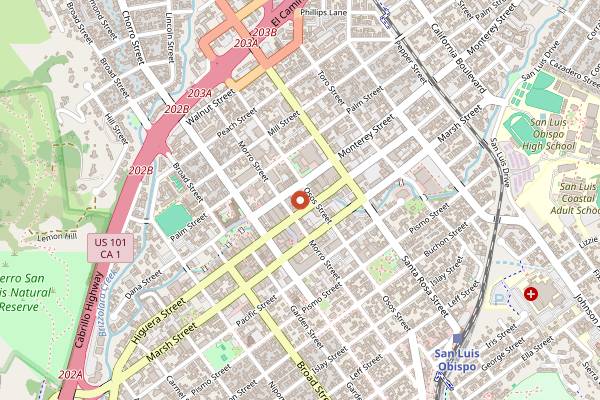 Map showing Seeds in San Luis Obispo