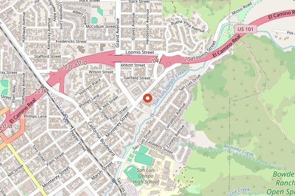 Map showing 1865 Craft House & Kitchen in San Luis Obispo