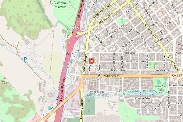 Map showing Central Coast Culinary and Catering in San Luis Obispo