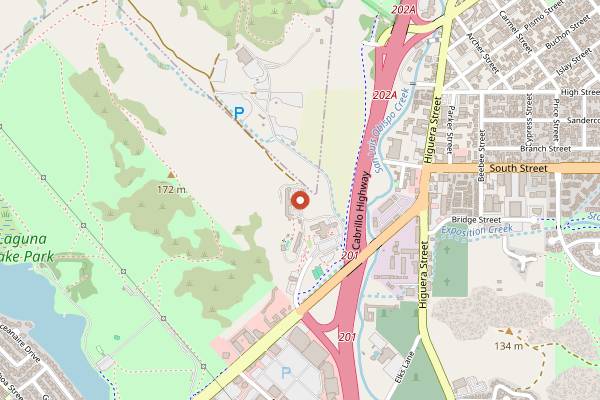 Map showing SLO Craft Beer Fest in San Luis Obispo