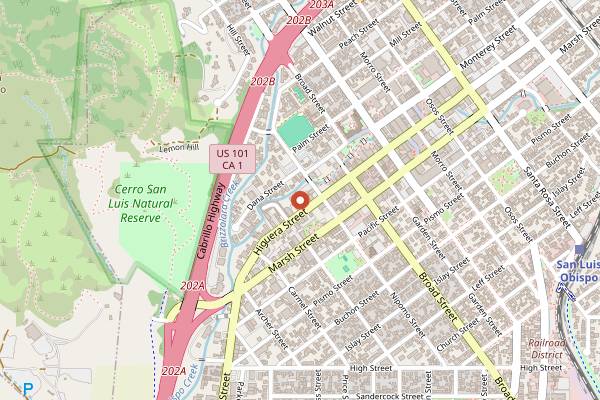 Map showing Izakaya Goshi in San Luis Obispo