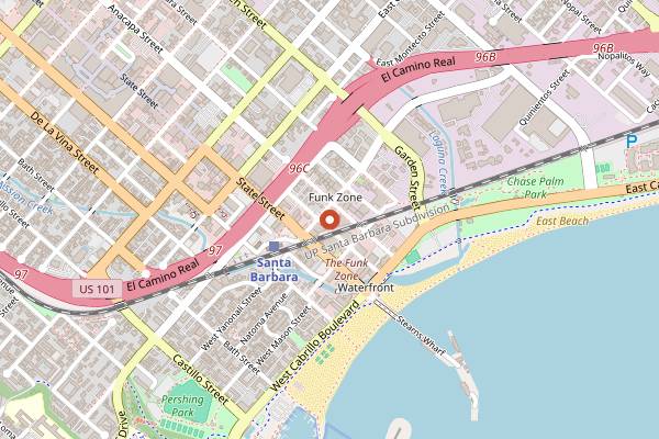 Map showing The Lark in Santa Barbara