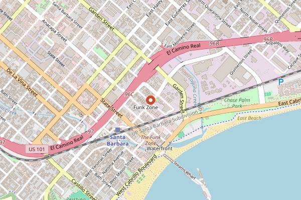 Map showing Dart Coffee Co in Santa Barbara