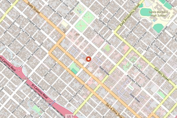 Map showing Benchmark Eatery in Santa Barbara