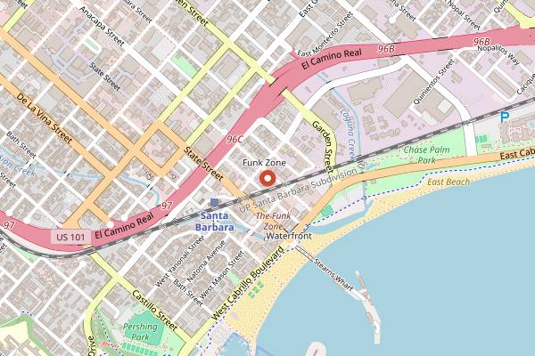 Map showing Lucky Penny in Santa Barbara