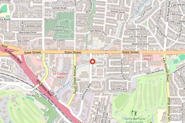 Map showing Pascale's Kitchen - Farmer's Market Tour and Cooking Class in Santa Barbara
