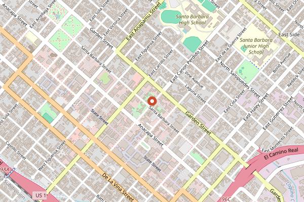 Map showing Zaytoon in Santa Barbara