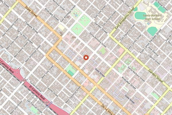 Map showing Sama Sama Kitchen in Santa Barbara