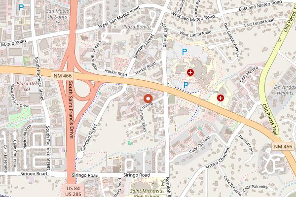 Map showing Santa Fe Bite in Santa Fe