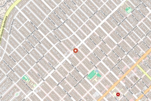 Map showing Bread Head in Santa Monica