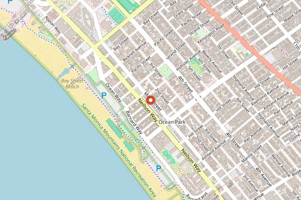 Map showing Not No Bar in Santa Monica