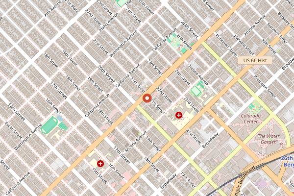 Map showing The Gaslite in Santa Monica