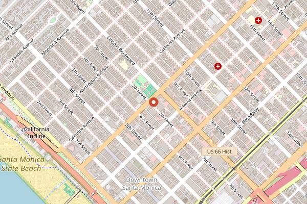 Map showing Calabra in Santa Monica