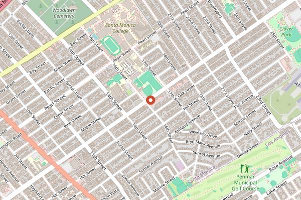 Map showing Layla Bagels in Santa Monica