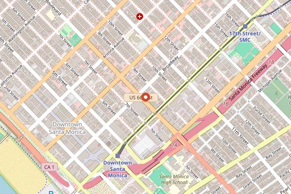 Map showing Bay Cities Italian Deli in Santa Monica